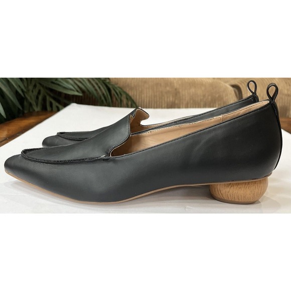 Journee Collection Women's Solid Black Slip On Pointed‎ Toe Ball Heels Size 10 - Picture 1 of 8
